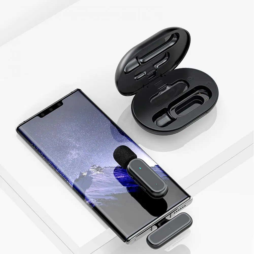 

2.4G Wireless Lavalier Microphone Noise Cancelling Clear Music Video Production Meetings High-precision Capacitive Microphone