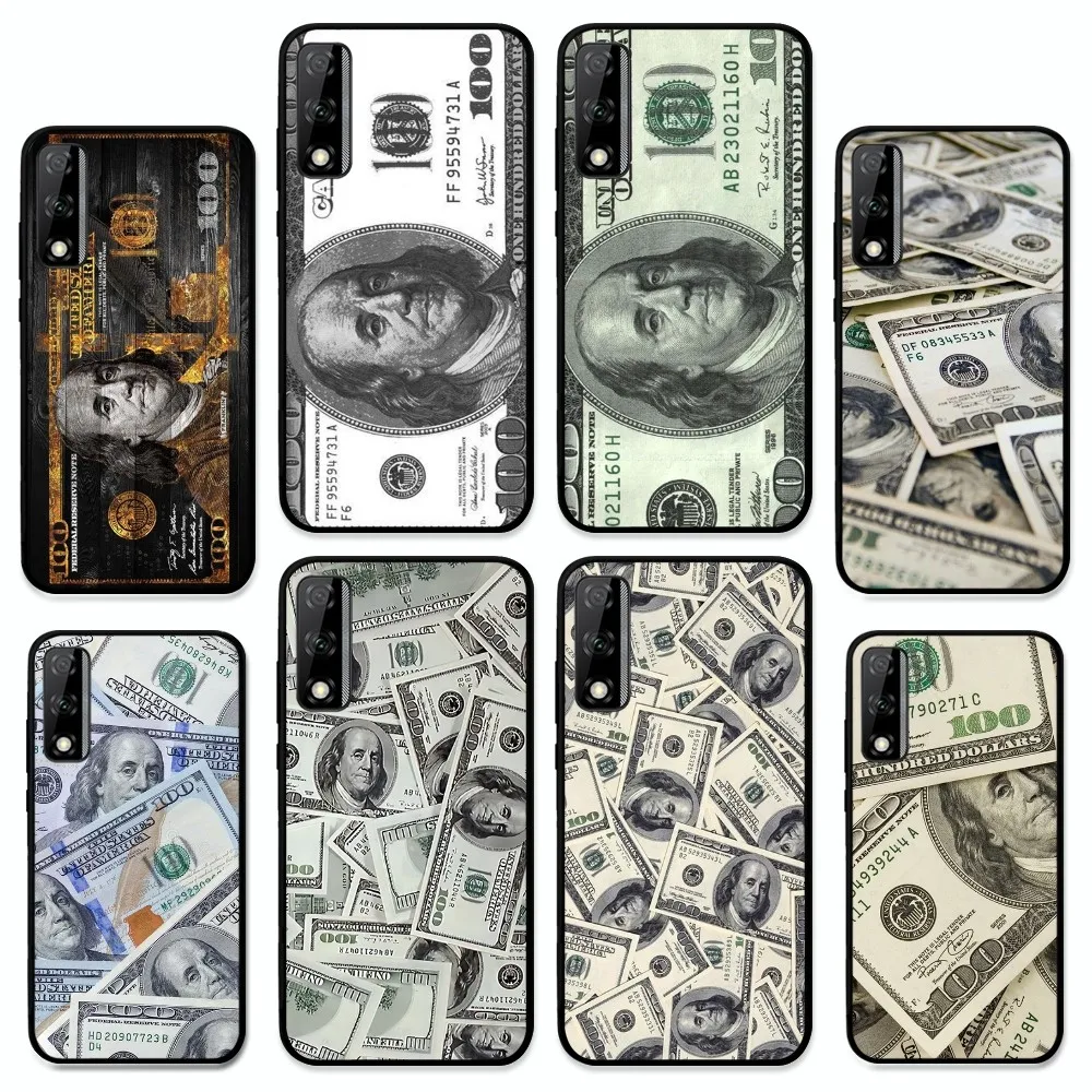 

Banknote Dollar Cash Money Phone Case For Huawei Y9 6 7 5 Prime Enjoy 7s 7 8 plus 7a 9e 9plus 8E Lite Psmart Shell