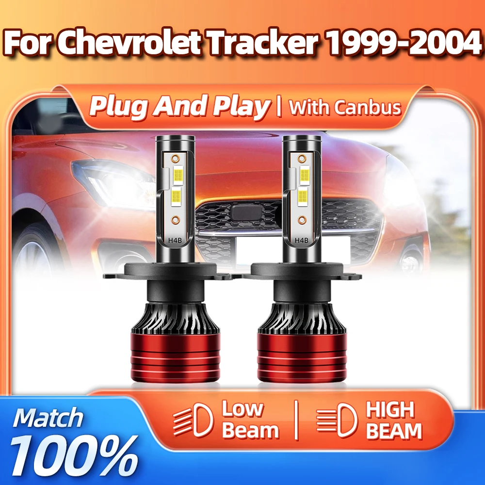 

2Pcs Canbus LED Headlights Bulbs 20000LM High Low Beam Auto Headlamp 6000K For Chevrolet Tracker 1999 2000 2001 2002 2003 2004