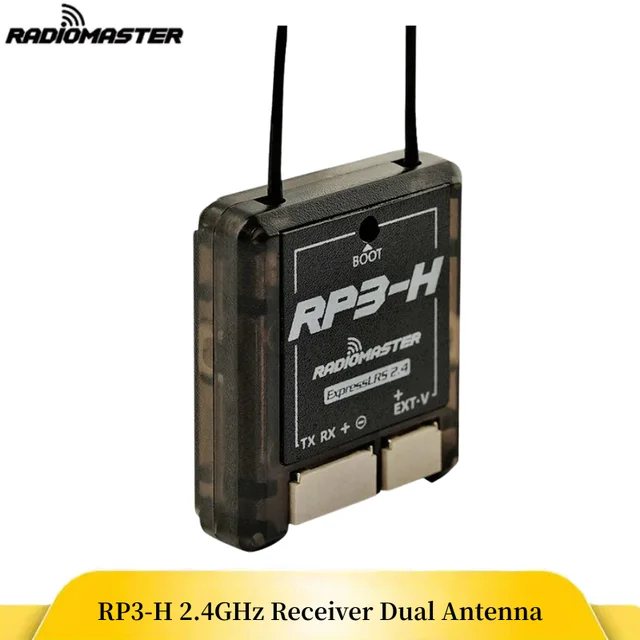 Radiomaster RP3-H 2.4GHz ExpressLRS Nano Receiver FCC Dual Antenna Built-in TCXO Optimized PCB for Modules and Transmitters 1