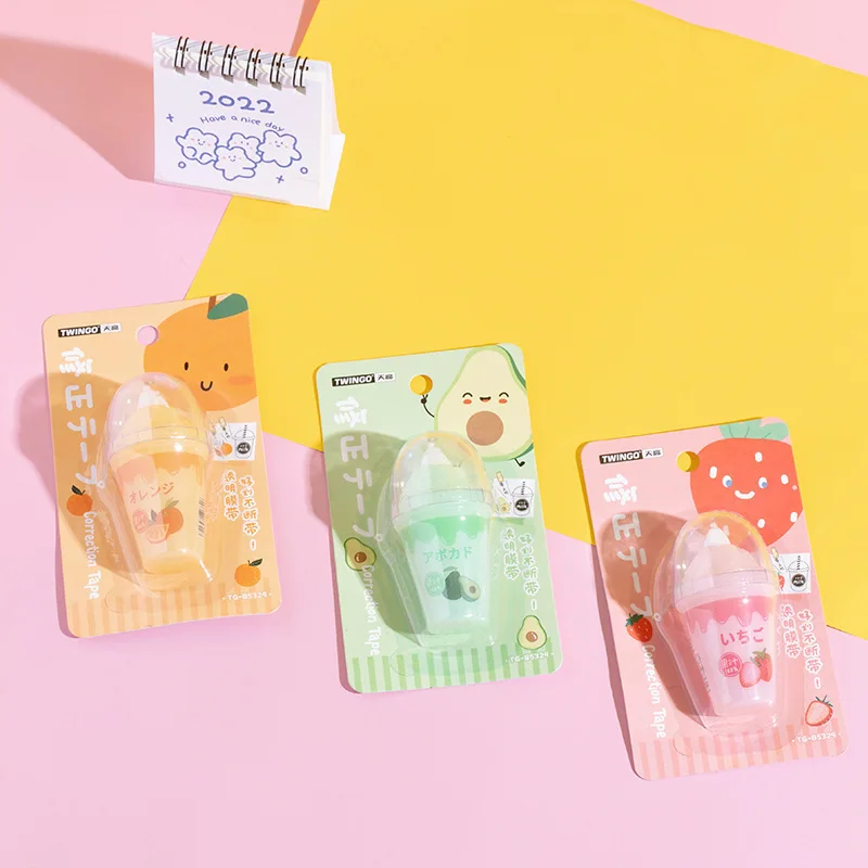 Correction Tape 3 Piece Lytwtw's Cute Kawaii Juice Ice Cream Correction Tape Stationery Office School Supplies