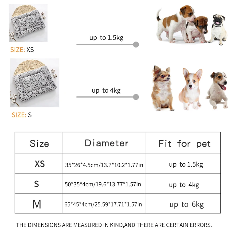 1PC Dog Mat All-Season Cat Mat Litter Pet Cotton Thickened Sleeping Blanket Mattress Floor Sleeping