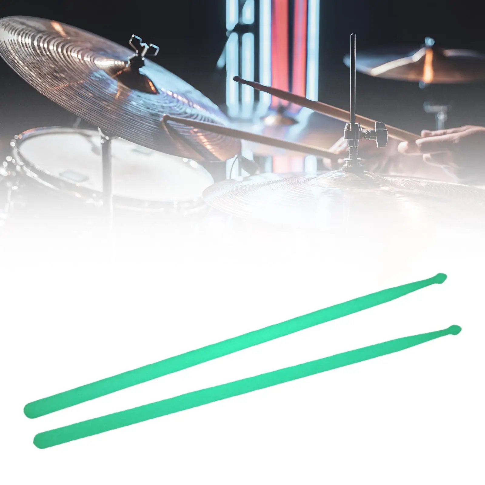 2x 5A Luminous Drum Sticks Glow in The Dark Percussion Instrument Accessories