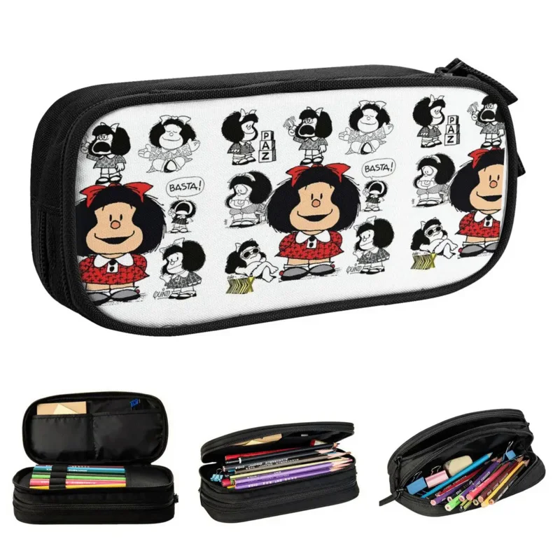 

Mafalda Quino Comics чехол Humor мультяшный пенал для ручек для студентов сумка, школьные принадлежности