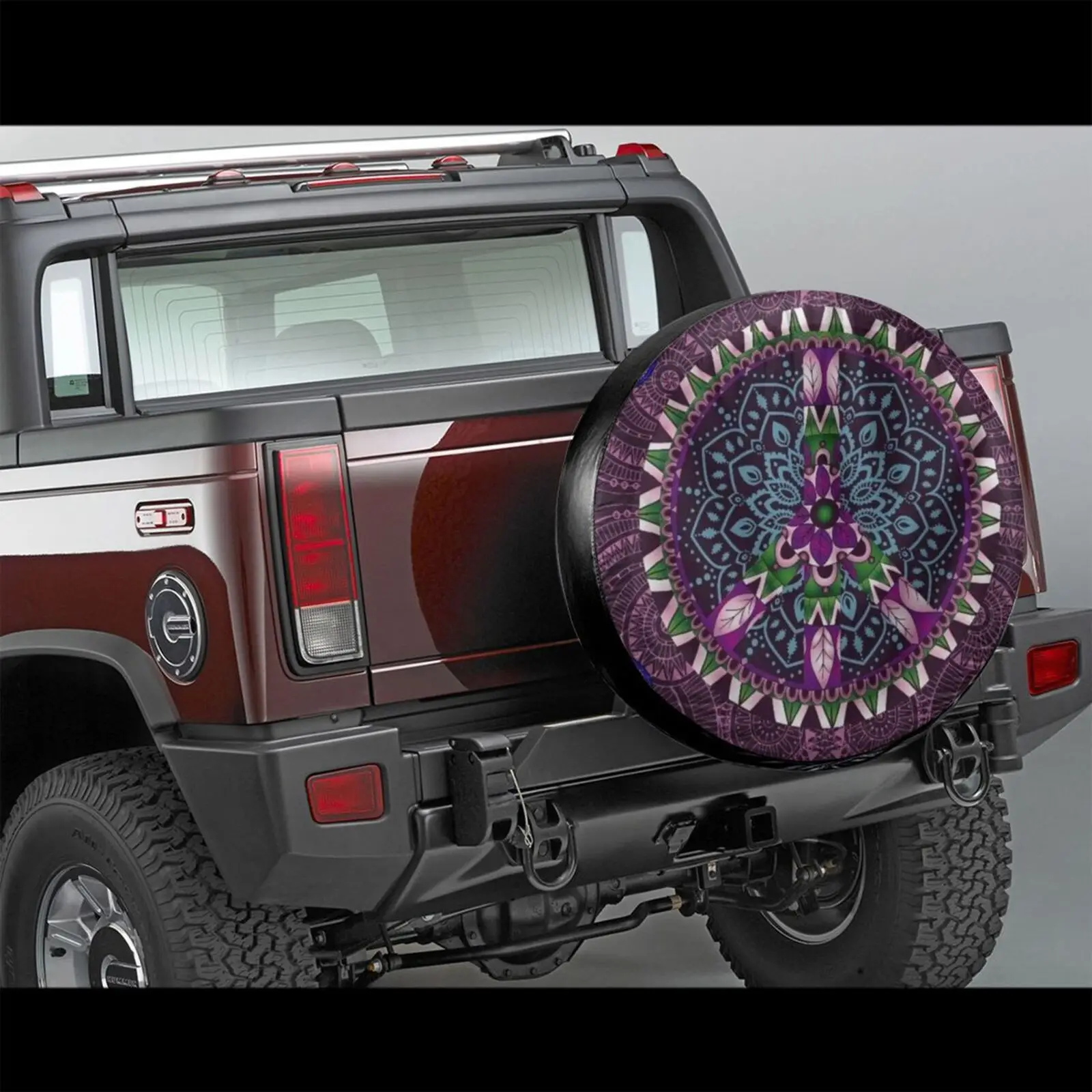 

Purple Peace Mandala, Yoga Meditation, Hindu Indian, Hippie Festival, Gypsie Lotus, Chakra Trippy, Colorful Spare Tire fo