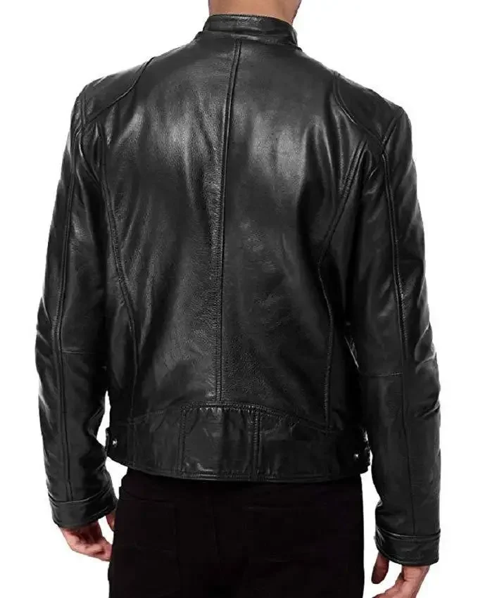 Men’s PU Leather Motorcycle Jacket 3