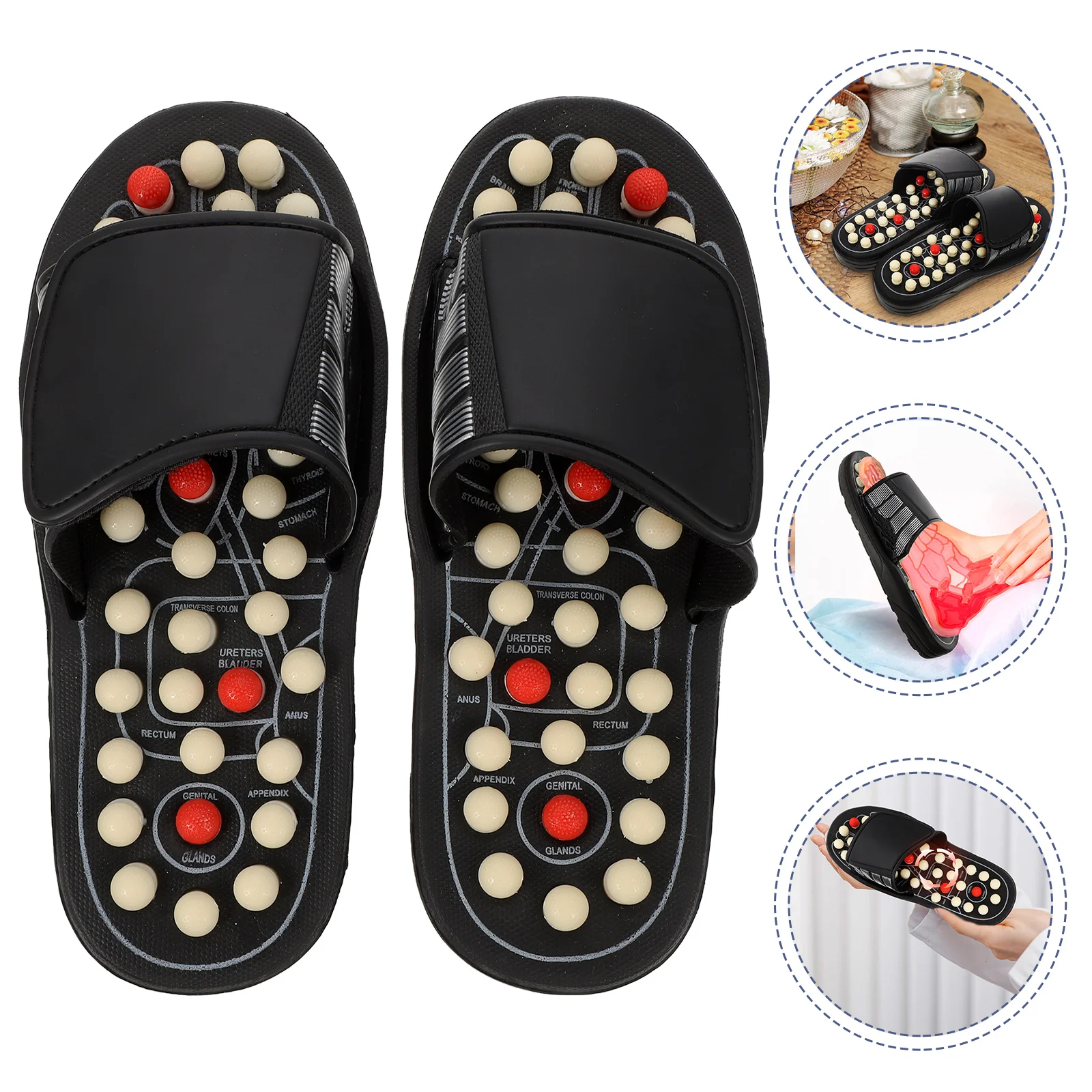 

Acupoint Massage Slippers Men's Foot Acupoint Massage Slipper Household Foot Slippers Acupressure