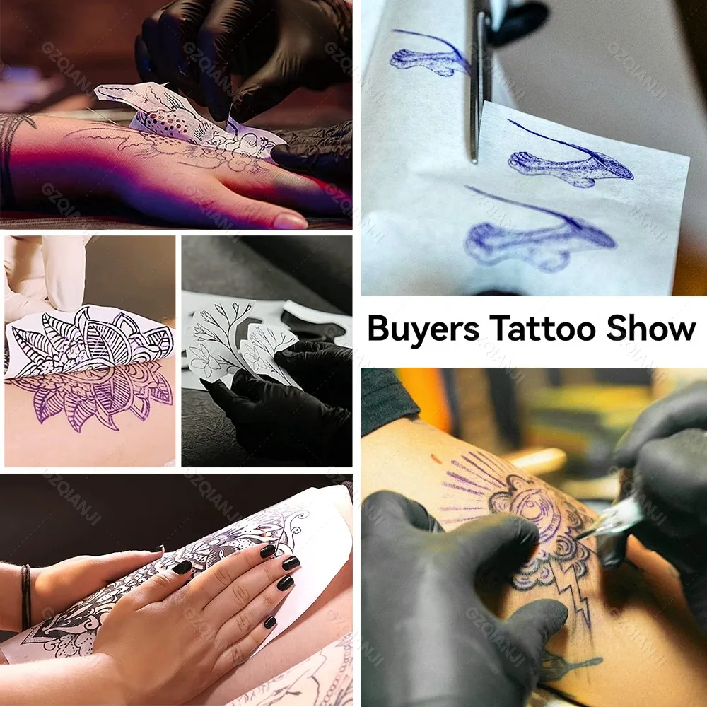 A4 Portable Thermal Printer Tattoo Stencil Transfer Maker for Wireless Office Travel Inkless Printing Supports Phone & PC