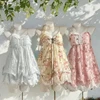 Summer Vintage Lace Strap Dress Women Even Party Clothing Casual Sexy Beach Style Dress Korean Fashion Chic Outfits