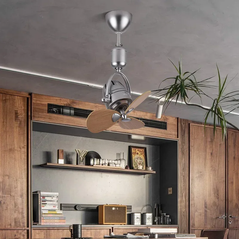 New Creative Shaking Head Ceiling Fan 16 Inch Mini Living Room Bar Balcony Corridor Ceiling Wall Dual Purpose Fan