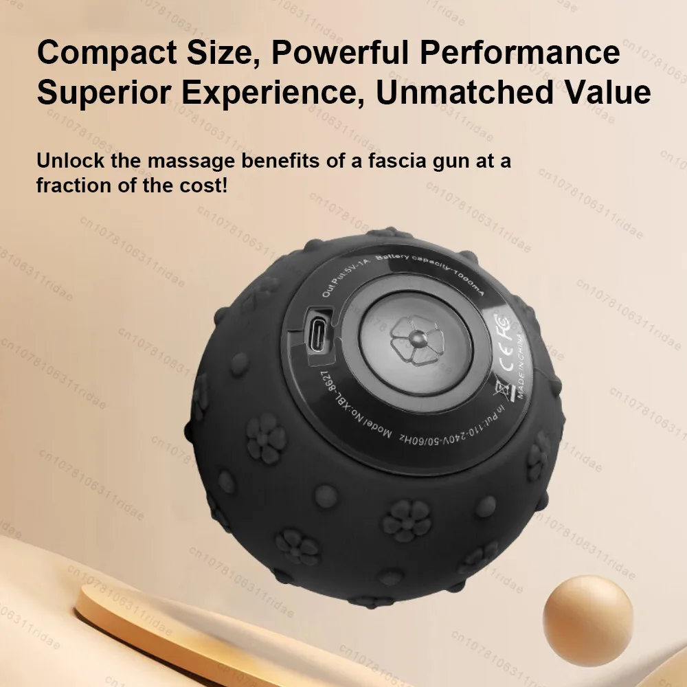 5-Speed Vibrating Massage Ball Yoga Fitness Equipment Muscle Tension Pain Relief Massager Shoulder Neck Back Foot Sole Body Care