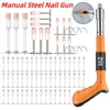 Mini Manual Steel Nail Gun Silence Wall Fastener Air Nail Gun Set With 5-100Pcs Nail One-handed Operate Nail Wall Fastening Tool 1