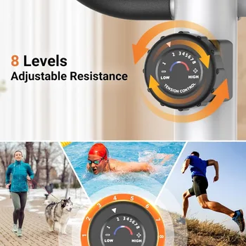 Elliptical Exercise Machine, Ultra-Silent Magnetic Elliptical Training Machines for Home Gym, 8 Resistance Levels Control 4