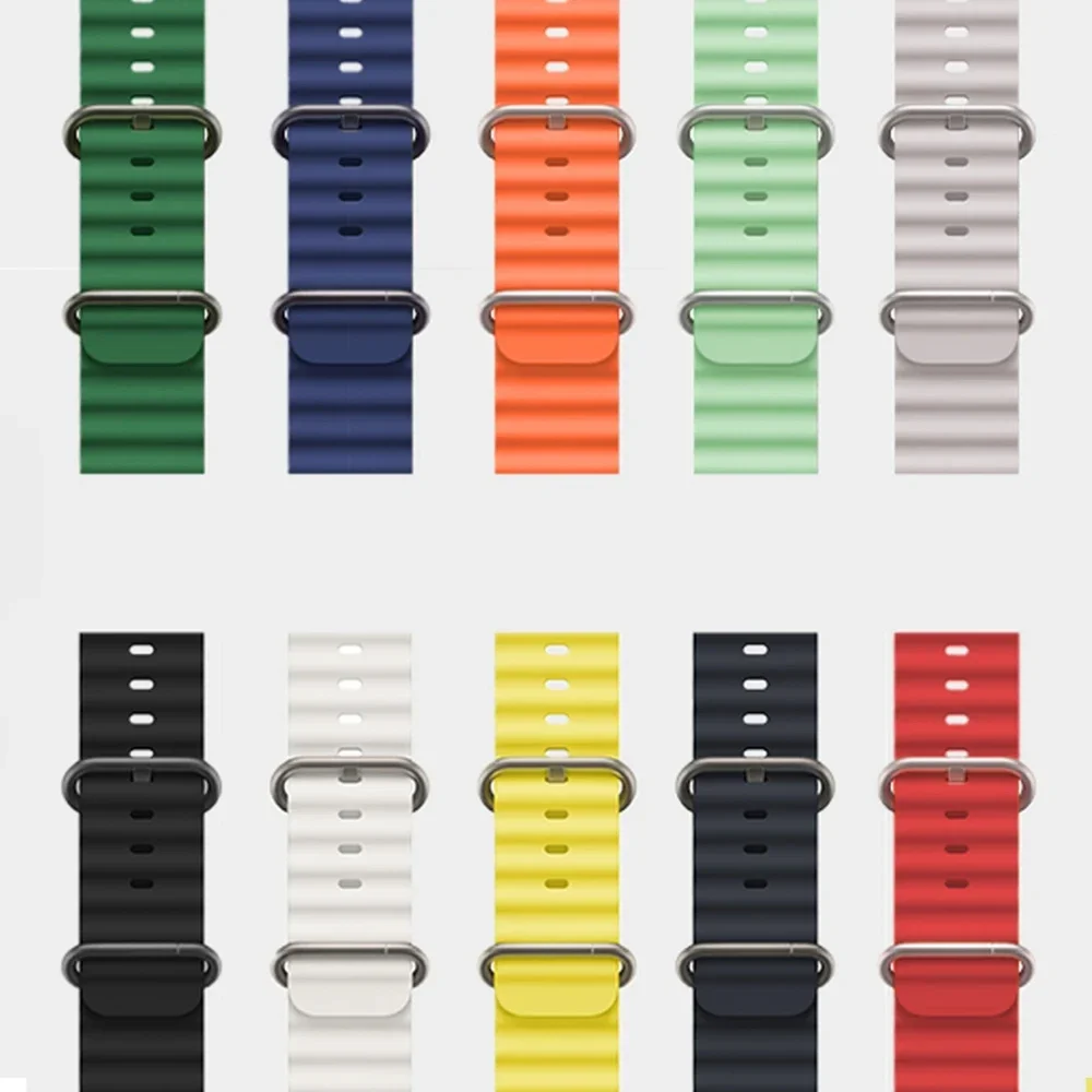 애플 워치용 스트랩 울트라 밴드, 49mm, 44mm, 45mm, 41mm, 40mm, 38mm, 44 45mm, 1:1 오리지널 오션 벨트, iWatch 시리즈 9, 8, 7 se 밴드