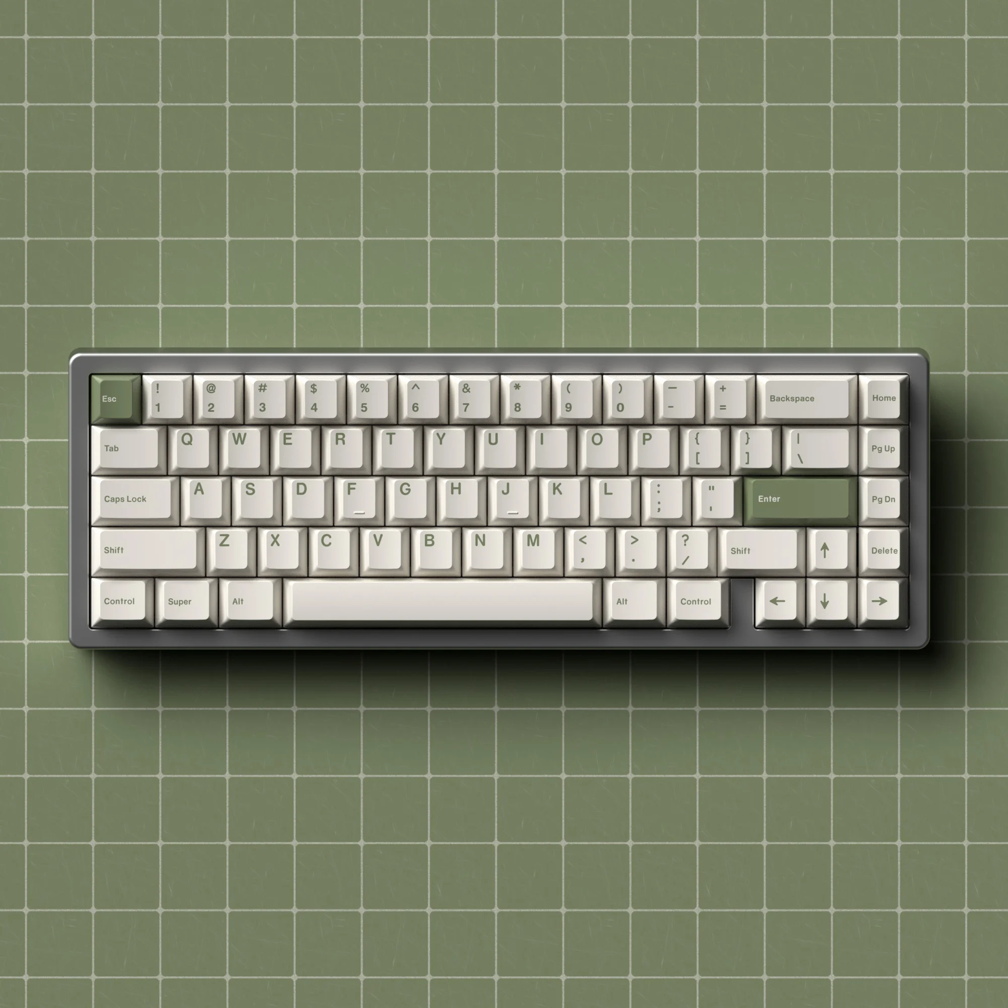 

Green And White GOW 131 Keys Keycap Cherry Profile PBT Dye Subbed Key Caps For Mechanical Keyboard With MX Switch BPT Keycaps