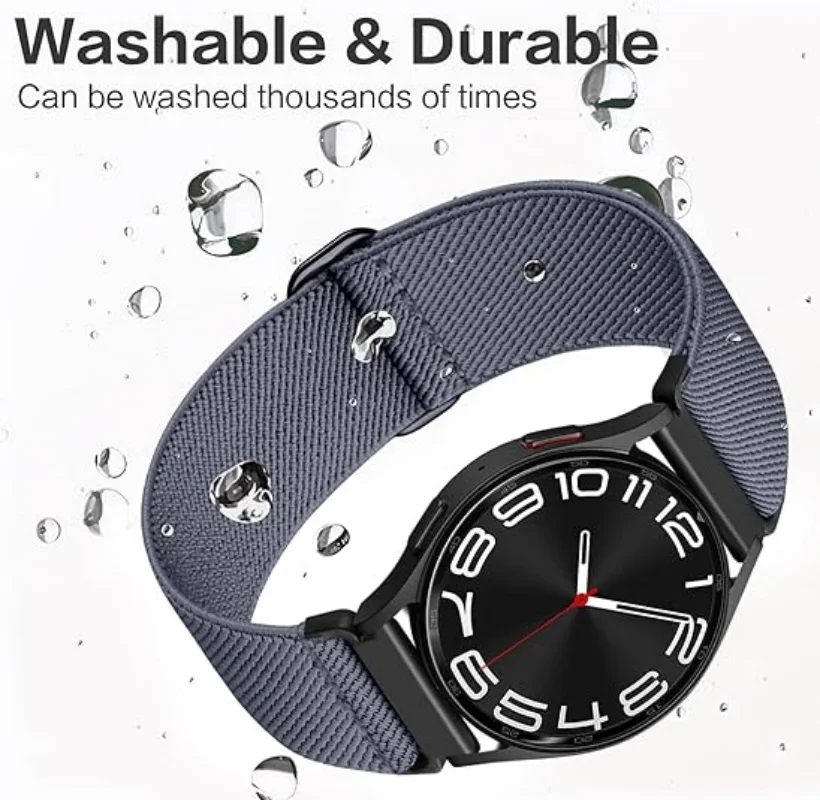 Adjustable Nylon Strap for Smartwatch - Soft Sport Band, 20mm