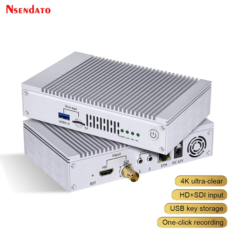 4K 60 Hdmi Sdi Uhd Video Capture Recorder Box 12G Sdi 10Bit Sdi Video Encorder Record Card Per Live Streaming Iptv Rtsp Rtmp Srt