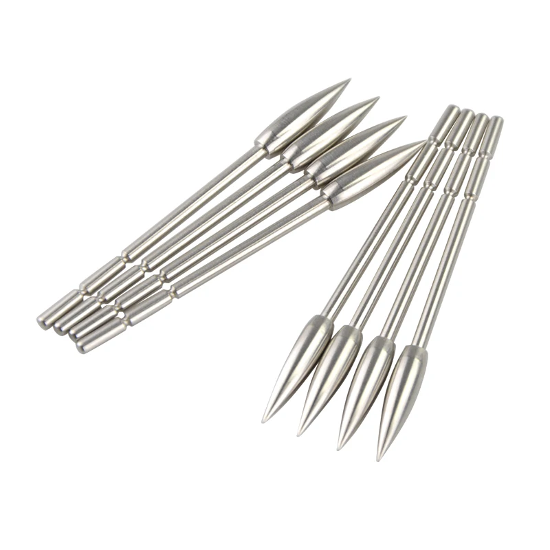 Archery arrowhead 6/12/24Pcs 3.2mm Arrowhead 80 100 120 Grains for ID 3.2mm Arrow Shaft Stainless Steel Target Point