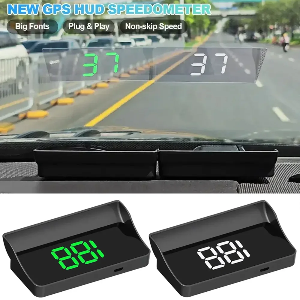 Pantalla HD Head Up para coche, velocímetro GPS, velocidad KMH MPH, proyector de parabrisas HUD Digital para todos los coches, accesorios electrónicos para automóviles 1