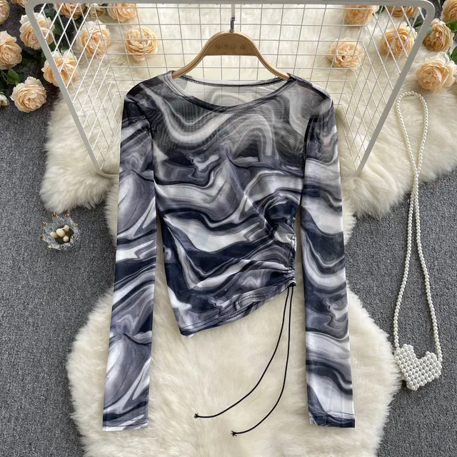 カットソー(長袖/七分) tie dye sheer cut&amp;sew aere Sb881268cc8c04161bb406ba3f6bad