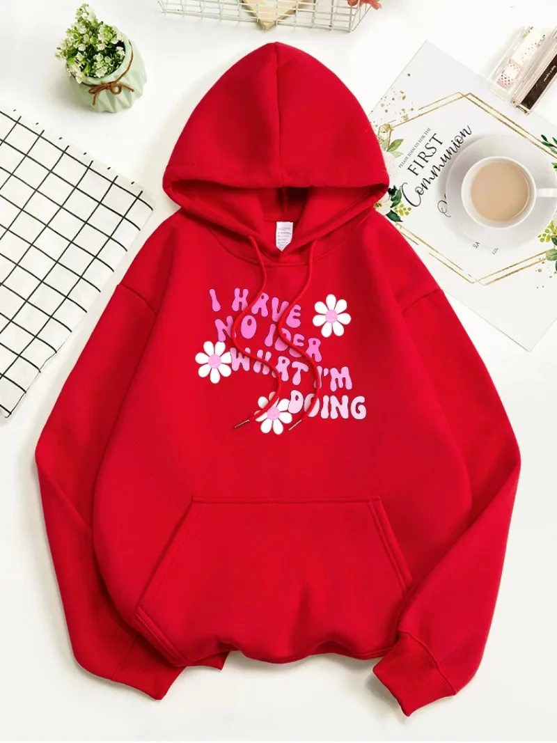 

Men Hooded Loose Casual Streetwear Street Hat Rope Sweatershirt Harajuku Autumn Female Pullover I Have No Idea What I Am Doing