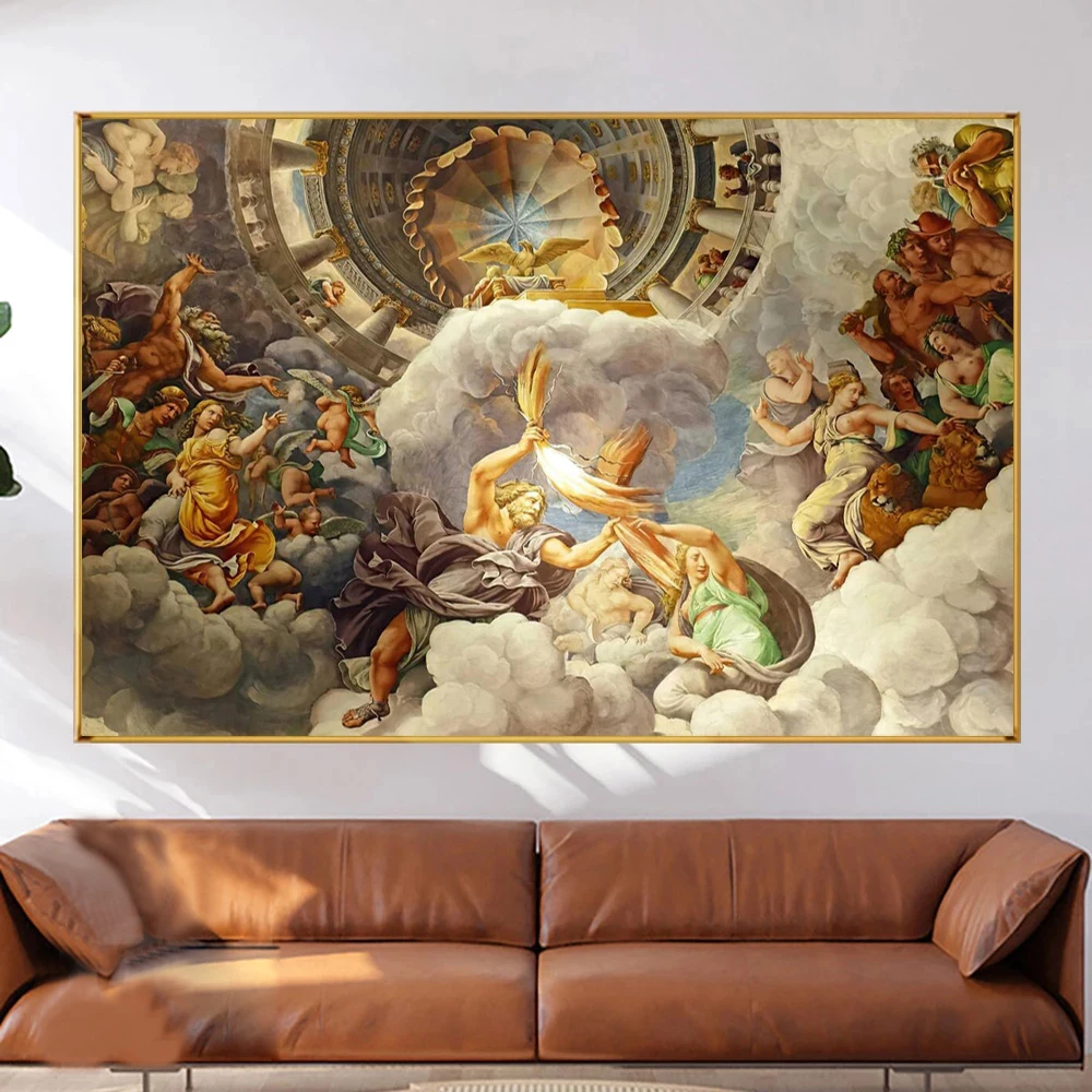 Greek Gods Zeus Vintage Home Decor Wall Art Olympus Religion Artwork ...