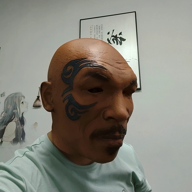Mike Tyson Latexmaske, Kostüm, Party, Kostümzubehör, Halloween, Boxchampion, Mann, Kopf, Fans, Unterstützung, Cosplay, Erwachsene, Masken – Detail 12