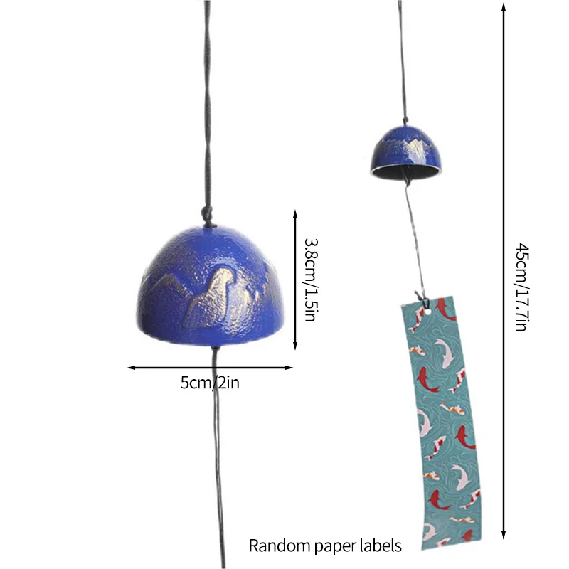 Japanese Style Outdoor Wind Chime Pendant - Elegant Landscape Bell Decoration