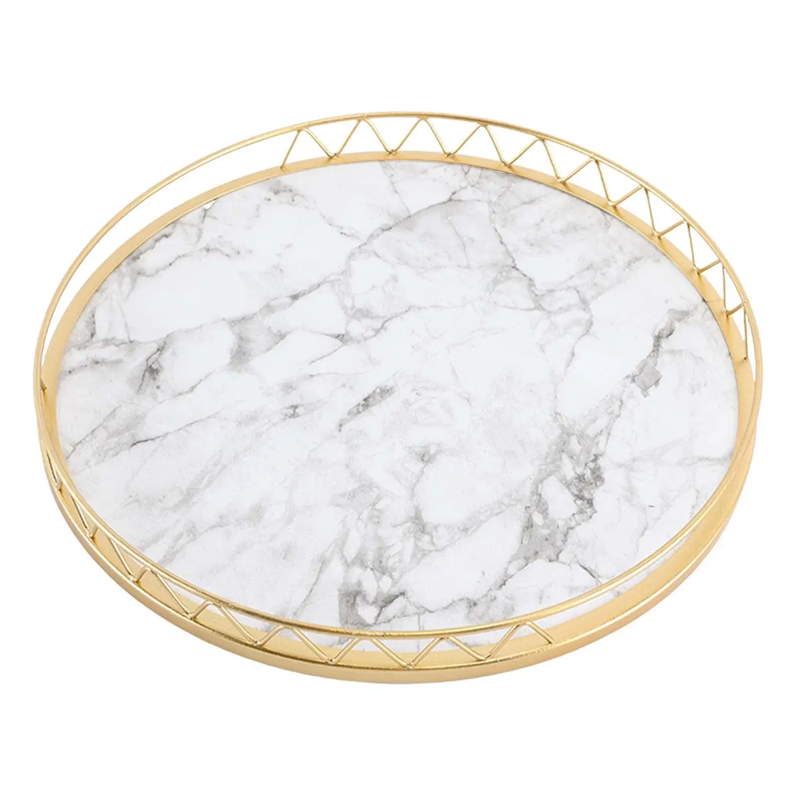 Desk Organizer Tray Candle Platter Round Home Solution Vanity Decorative Tray for Parties Home Kitchen and Home Restaurant 3