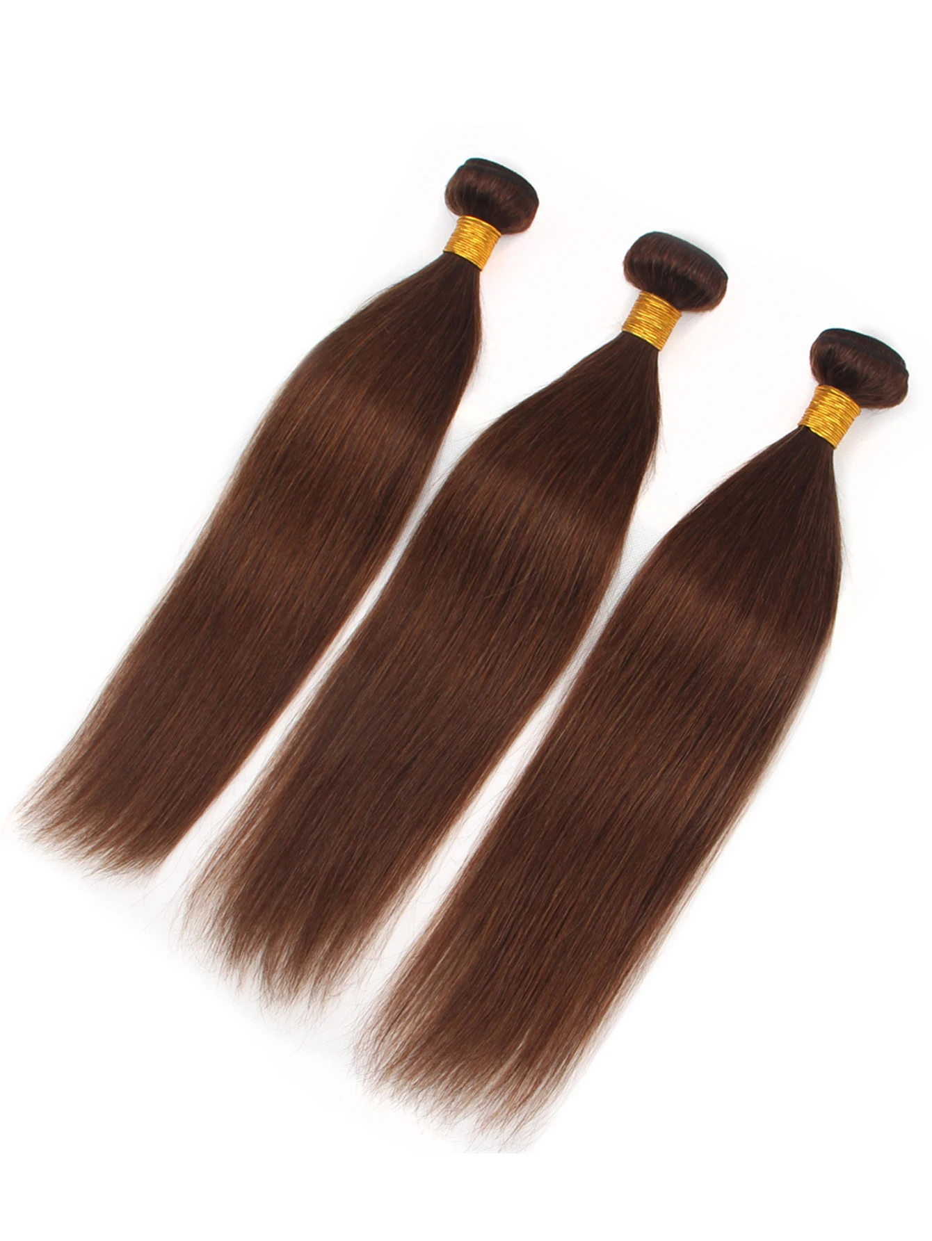 #4 Straight Human Hair Weave Bundles 1/3/4 Pieces Light Brown Human Hair Extensions 8-32 Inch Brazilian Remy human hair extensions human hair bundles human hair bulk