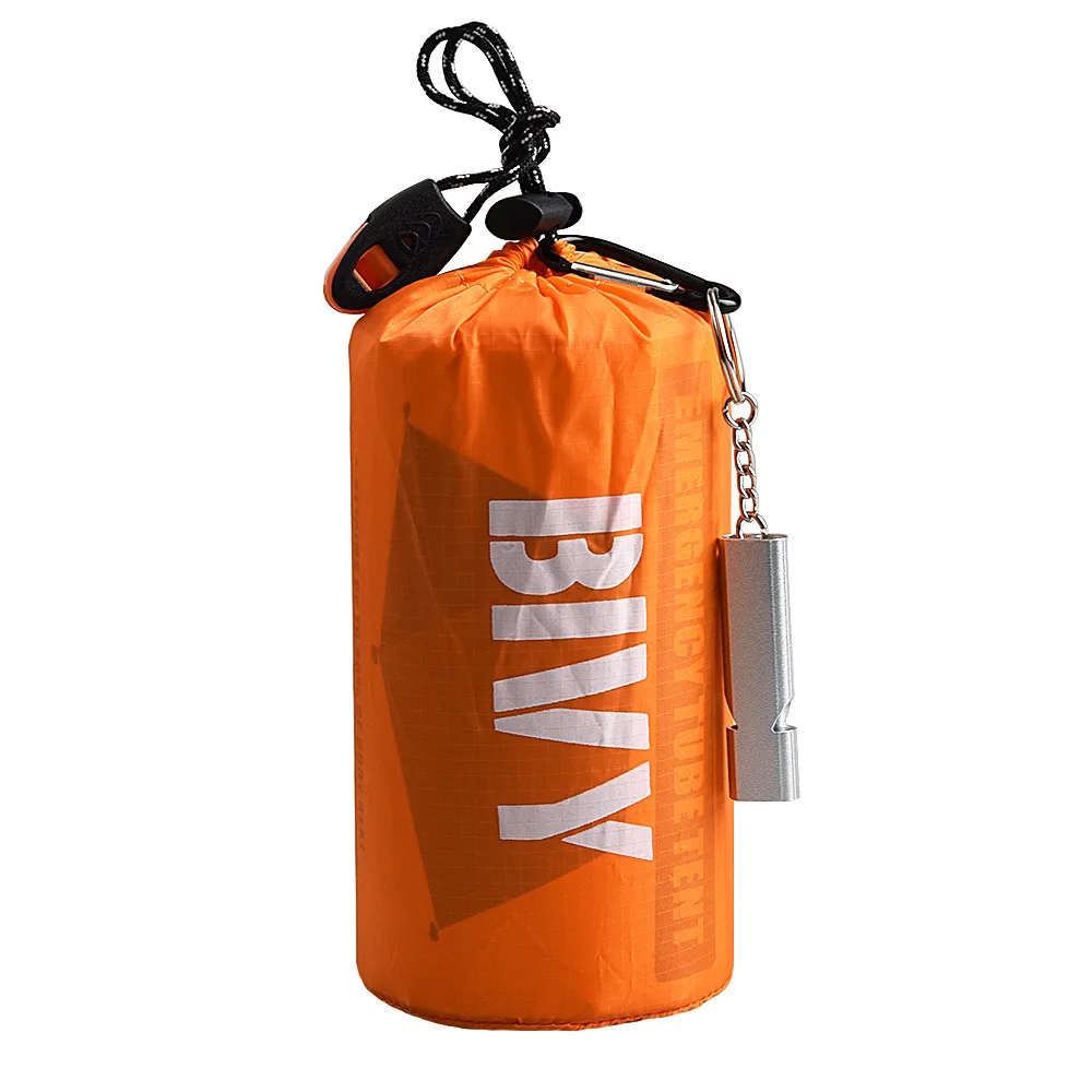 2 Person Emergency Shelter Survival Bivy Tube Tent Kit Thermal Blanket SOS Sleeping Bag Waterproof Survival Equipment emergency tent