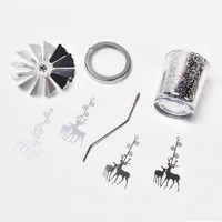 Silver Candle Holder Home Decoration Valentine's Gift Rotating Candlestick Party Decor Romantic Carousel Tea Light Candle Stand 4