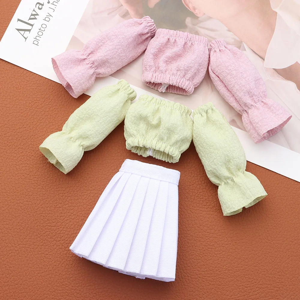 New Fashion Doll Clothes T-shirt Skirt Candy Color Pants Dolls Dress For 29CM Girl Clothes Casual Wear Dolls Accessories 5