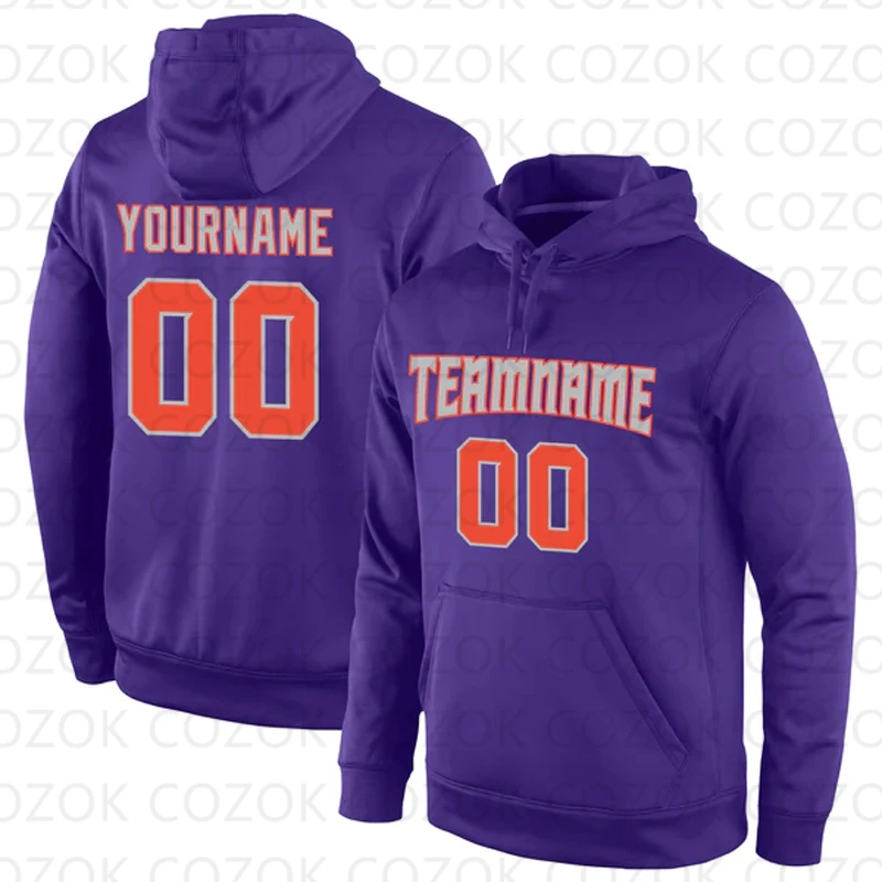 Customized Hoodie Purple Yellow Jersey 3D Printed  Unisex Pullovers Hoodie Casual Sweatshirts