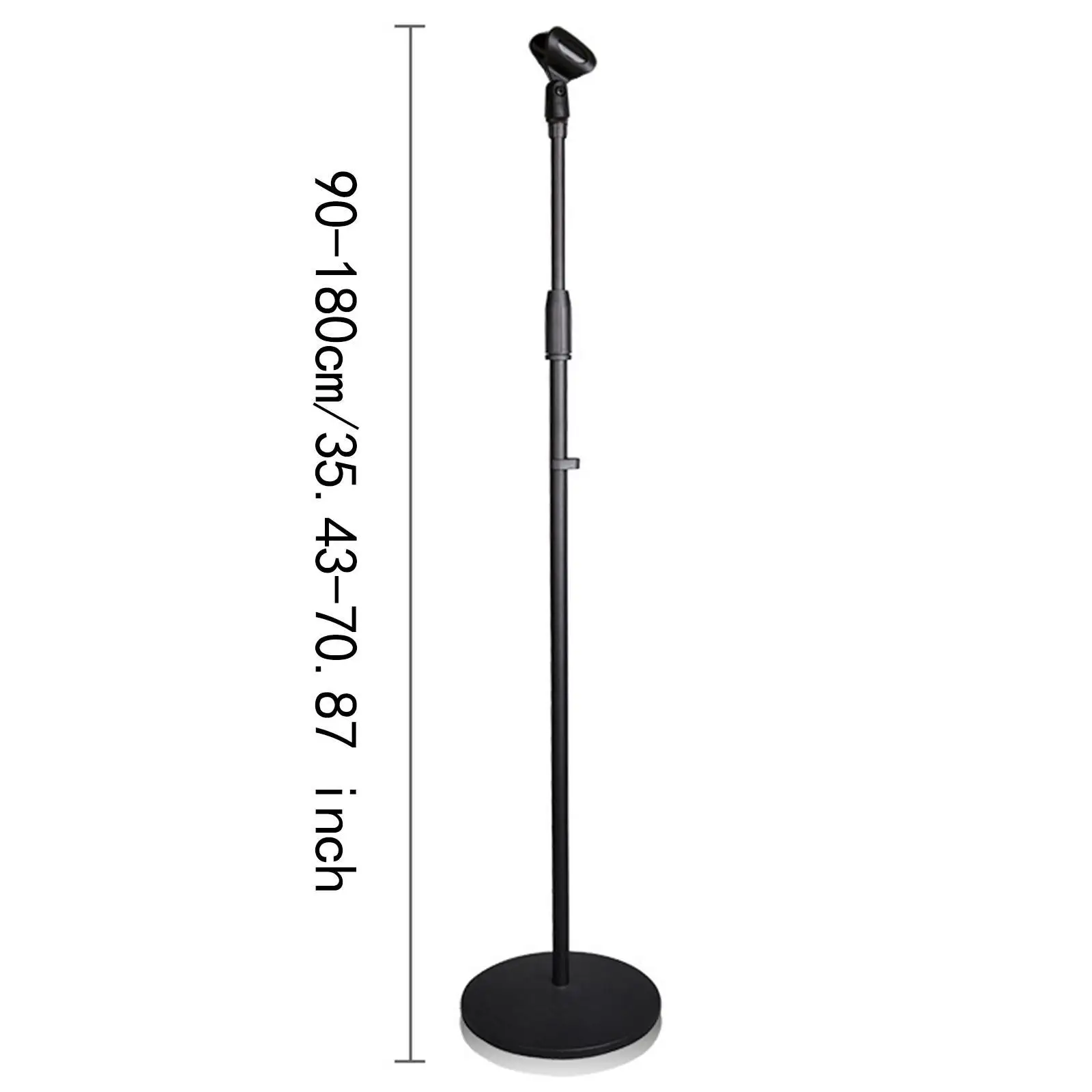 Microphone Stand Floor Removable Round Base Multifunctional Vertical for Performance Live Singing Studio Meetings