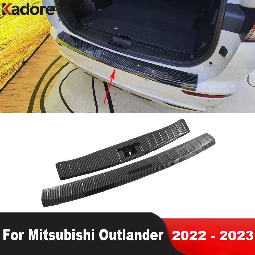 

Накладка на задний бампер для Mitsubishi Outlander 2022 2023, стальная Накладка на порог автомобильной двери, защитные аксессуары