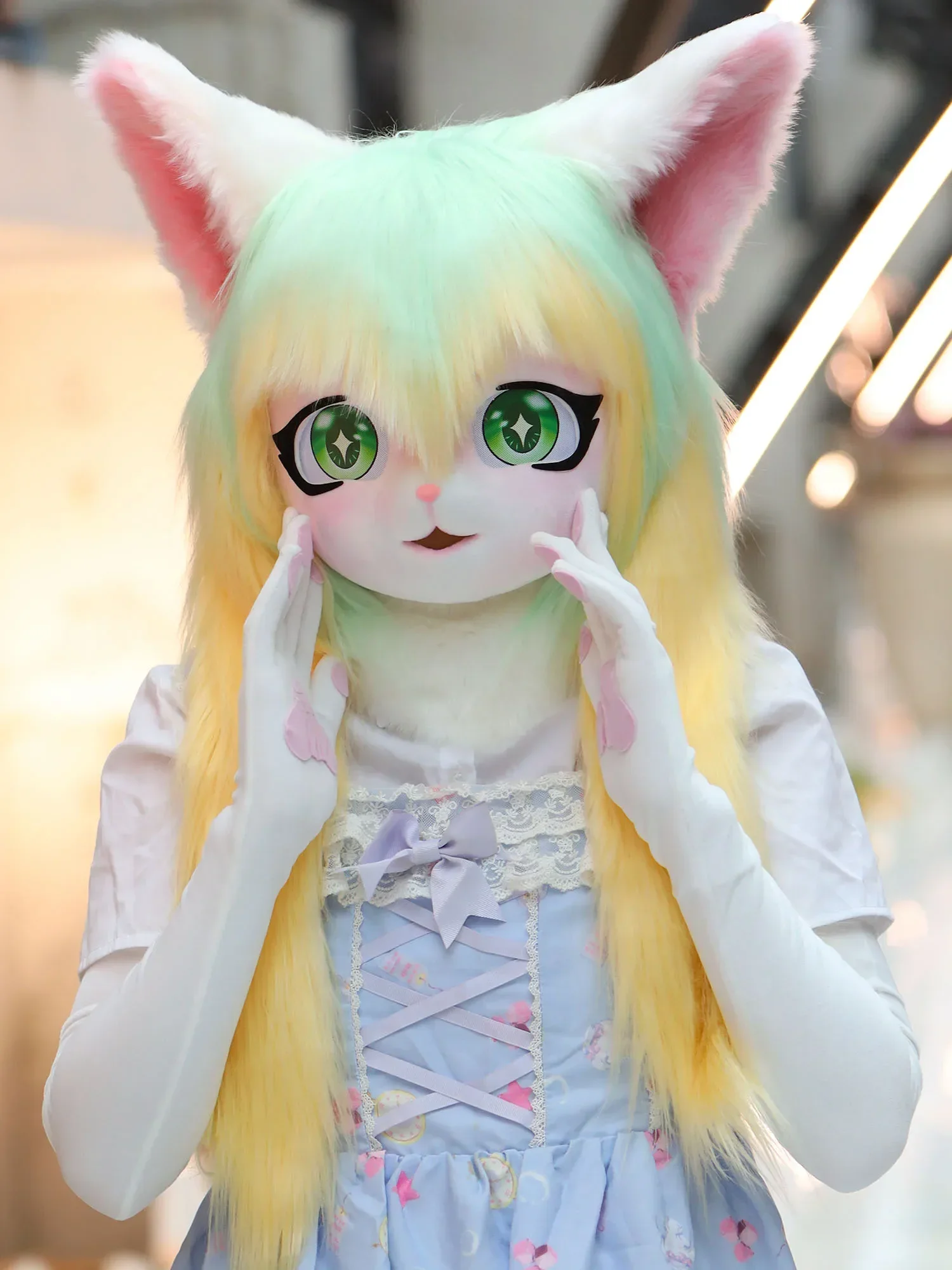 Fursuit Cosplay Headset Furry Costume Paw Head Base Comiket Furry Kig Kigurumi Animal Cat Rabbit Doll Beast Mask Cosplay Costume