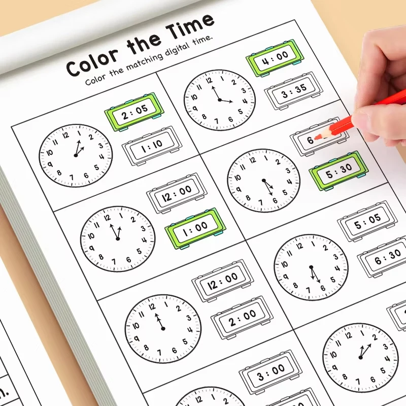 Interactive Time-Telling Activity Book for Kids: Engaging Games & Learning Exercises