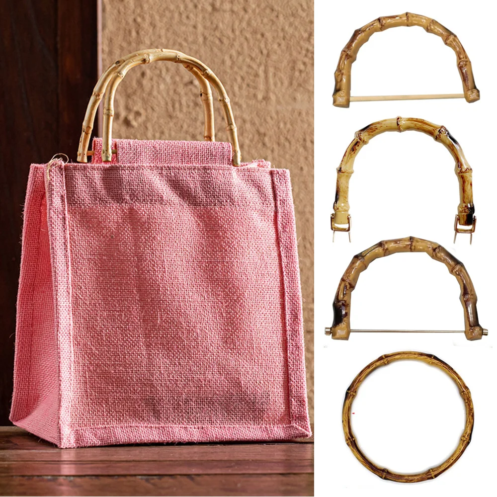 Handbags Bamboo Handles strong Bamboo-shaped Bag Strap Creative D-Shape Handle Luggage Handbag Link Buckle Hardware Accessories