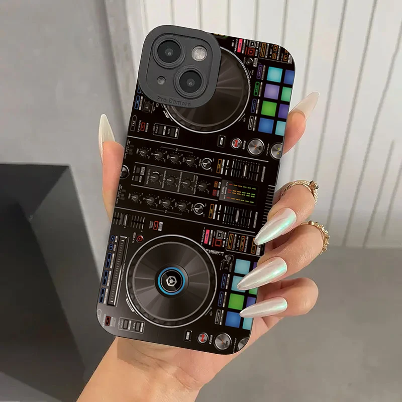 Funda de teléfono con patrón de radio para iPhone 11 12 13 14 15 16 Pro Max XS XR 7 8 Plus SE 2022, funda de silicona suave mate a prueba de golpes