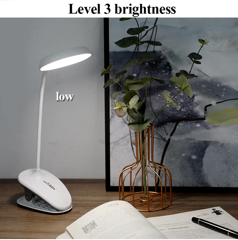 LED Rechargeable Desk Lamp Llearning Eye Protection Reading USB Interface Folding Office Bedroom Touch Dimming Small Night Light red night light