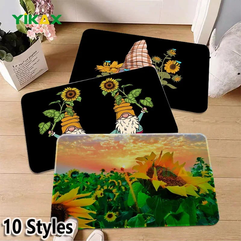 

Sunflower Doormat Kitchen Carpet Long Strip Bedroom Entrance Door Home Decoration Floor Mat Living Room Bathroom Non-Slip Rug