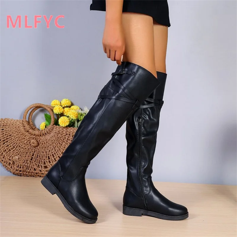 Winter New Shoes Women's Versatile Over Knee Long Boots Ladies Boots High Sleeve Boots Female Fashion Sexy Boots