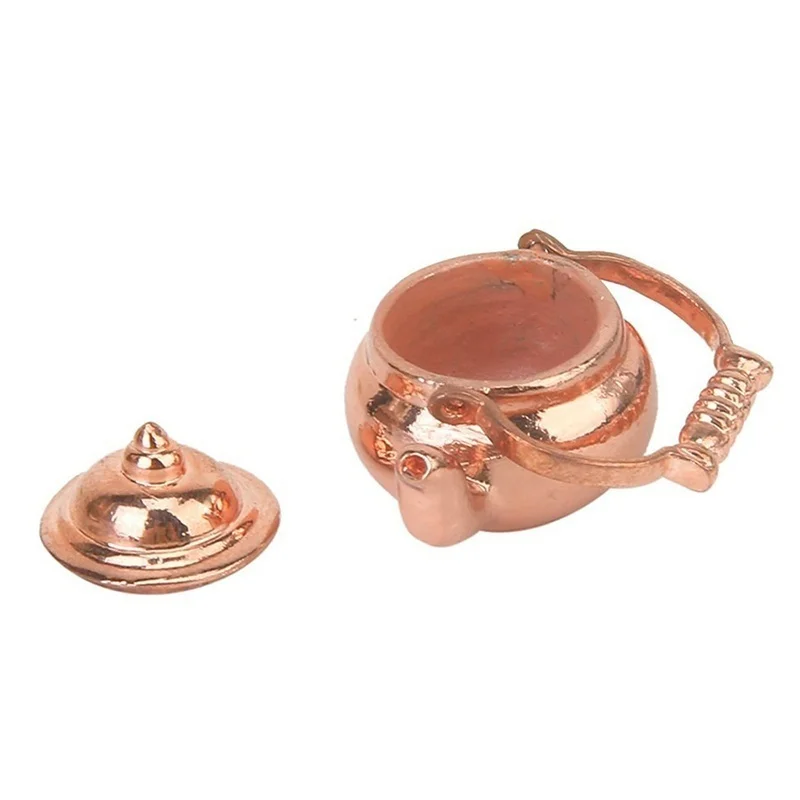 Retro Kettle Open Lid Dollhouse Miniature Re-ment 1:12 Scale Fairy Mini Doll Home Decor Accessories