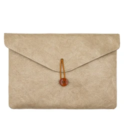 Vintage Envelope Style Paper-Look Laptop Sleeve Pouch for 15.6inch (Khaki)