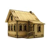 1/72 WWII European Architecture Rural Farm Scene Wooden Assembly Model Decoration DIY Handmade Building Toy 1