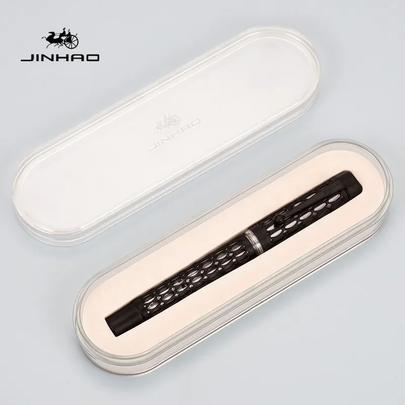 Jinhao 100 만년필, 우아한 송진 할로우 시리즈, EF, F, M 펜촉, 캘리그라피 잉크 펜, 문구류, 학교 사무용품, 고급 펜
