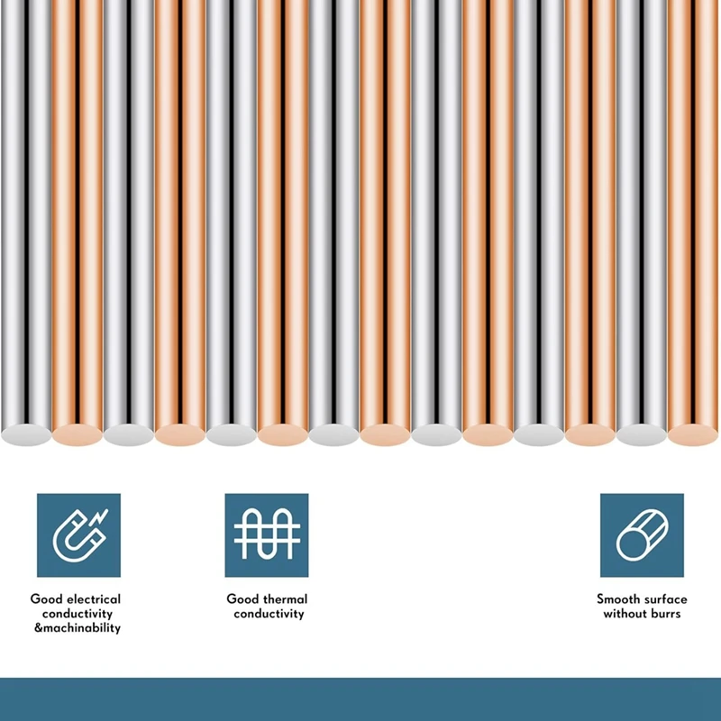 순수 구리 아연 막대 구리 아연 금속 막대, 학교 과학 실험, 쉬운 설치, 금속 DIY 공예 취미