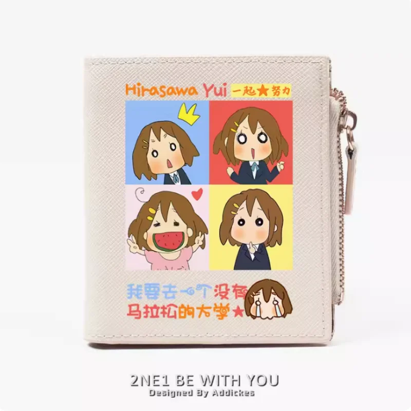 Anime Hirasawa Yui K-ON！  Zipper Fashion Wallets PU Purse Card Holder Money Bag Gift B716 Cosplay