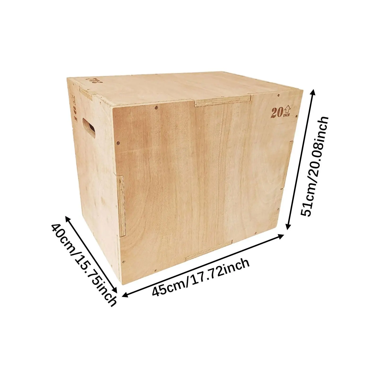 Plyo Box Versatile Wooden Step up Box Jumping Agility for Home Gym Conditioning Strength Training Fitness Squats Lunges